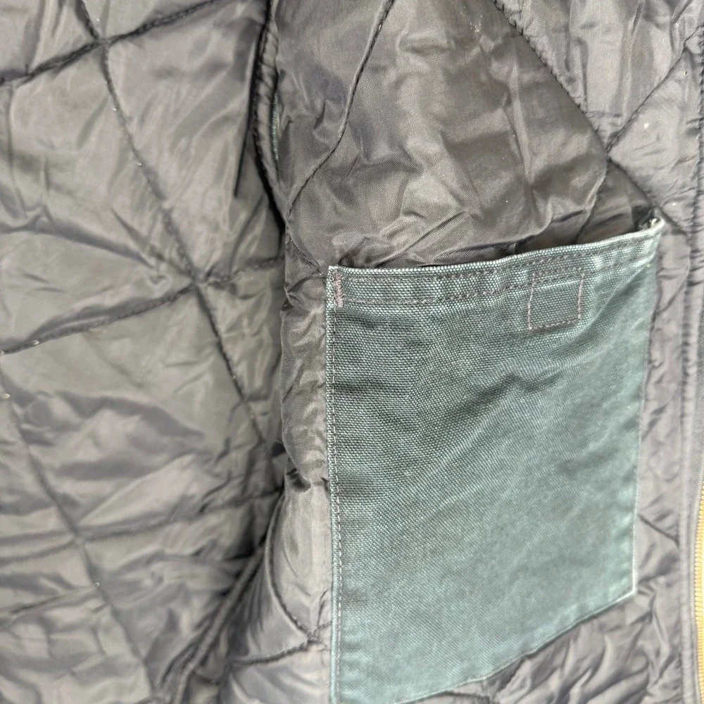 Carhartt Mens Arctic Quilt Lined Duck Vest Faded Black Workwear XL V01 BLK - Picture 4 of 8